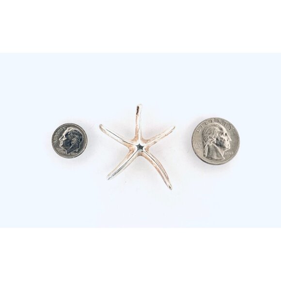 Sterling Silver 925 Starfish Pendant Unique Nautical Jewelry 9.13 Grams No Chain - Picture 5 of 9